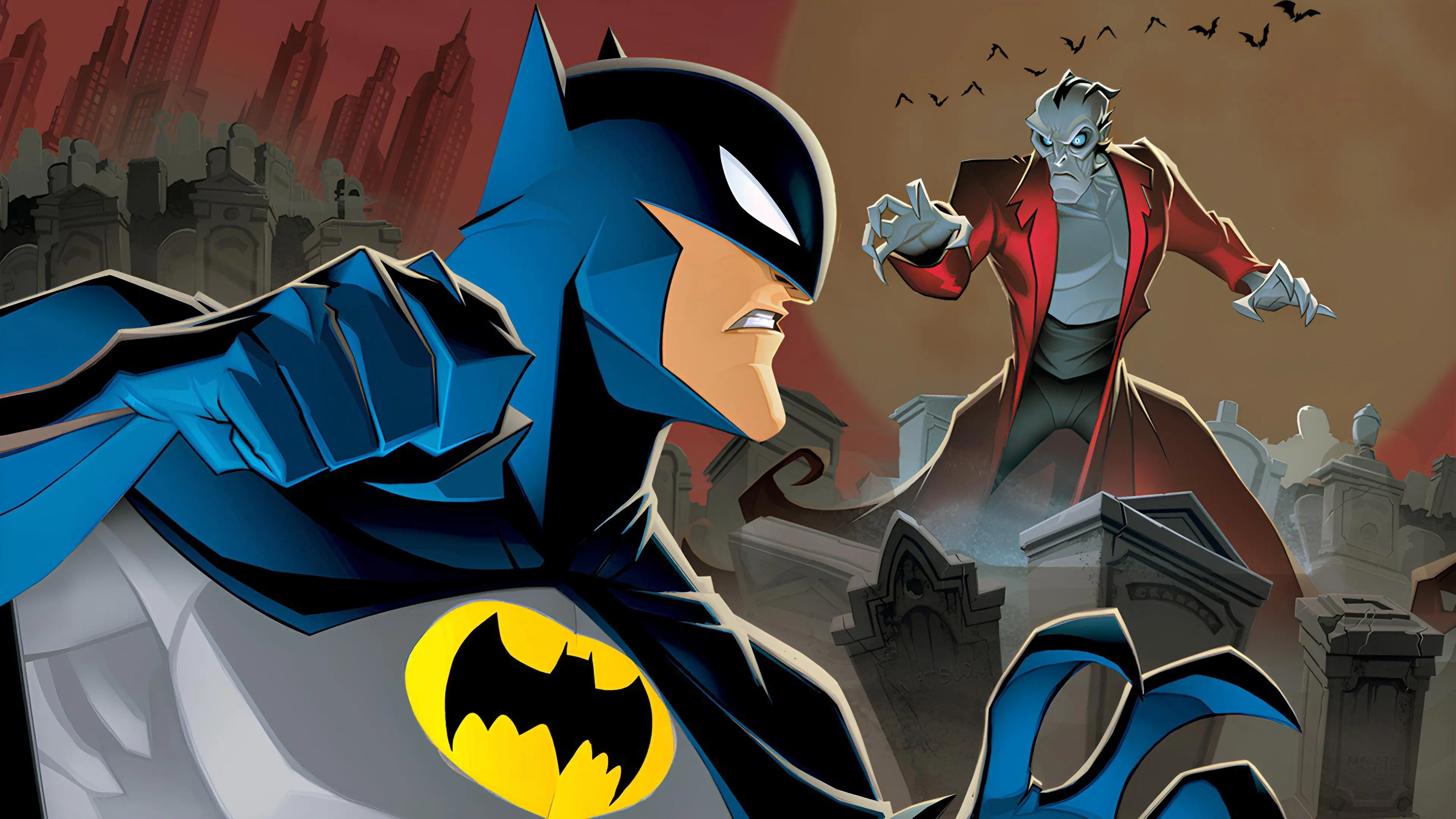 The Batman vs. Dracula backdrop
